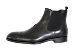 Prada Men's Black welt-sewn Leather Half-Boot 2TB021