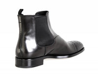 Prada Men's Black welt-sewn Leather Half-Boot 2TB021