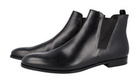 Prada Men's Black High-Quality Saffiano Leather Half-Boot 2TB023