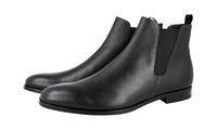 Prada Men's Black High-Quality Saffiano Leather Half-Boot 2TB043