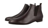 Prada Men's Brown Saffiano Leather Half-Boot 2TB043