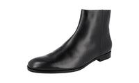 Prada Men's 2TB053 053 F0002 High-Quality Saffiano Leather Leather Half-Boot