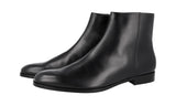 Prada Men's Black High-Quality Saffiano Leather Half-Boot 2TB053