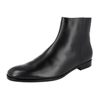 Prada Men's Black Saffiano Leather Half-Boot 2TB053