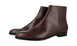 Prada Men's Brown Saffiano Leather Half-Boot 2TB053