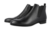 Prada Men's Black High-Quality Saffiano Leather Half-Boot 2TC015