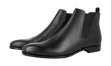 Prada Men's Black Saffiano Leather Half-Boot 2TC015