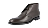 Prada Men's 2TC049 34A F0003 welt-sewn Leather Lace-up Shoes