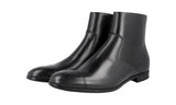 Prada Men's Black Full Brogue Leather Half-Boot 2TC050