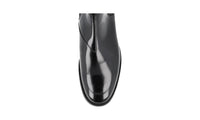 Prada Men's Black Brushed Spazzolato Leather Half-Boot 2TC056