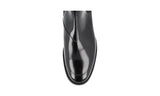 Prada Men's Black Brushed Spazzolato Leather Half-Boot 2TC056
