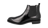 Prada Men's Black welt-sewn Leather Half-Boot 2TC056