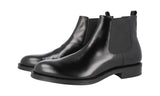 Prada Men's Black welt-sewn Leather Chelsea Half-Boot 2TC056