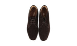 Prada Men's Brown welt-sewn Leather Desert Lace-up Shoes 2TD001