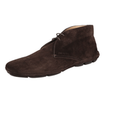 Prada Men's Brown welt-sewn Leather Desert Lace-up Shoes 2TD001
