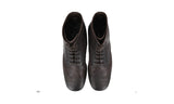 Prada Men's Brown Heavy-Duty Rubber Sole Leather Half-Boot 2TE008