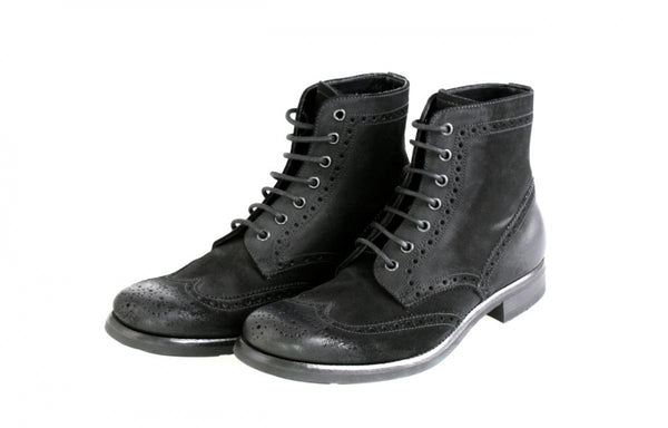 Prada Men's 2TE008 n welt-sewn Leather Half-Boot