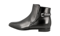 Prada Men's Black Leather Jodhpur Half-Boot 2TE084