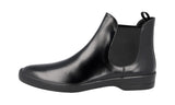Prada Men's Black Brushed Spazzolato Leather Half-Boot 2TE092