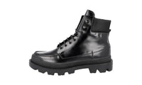 Prada Men's Black welt-sewn Leather Half-Boot 2TE100