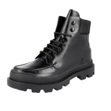 Prada Men's Black welt-sewn Leather Half-Boot 2TE100