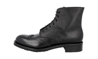 Prada Men's Black welt-sewn Leather Half-Boot 2TE103