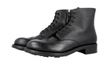 Prada Men's Black welt-sewn Leather Half-Boot 2TE103
