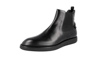 Prada Men's 2TE114 B4L F0002 welt-sewn Leather Half-Boot