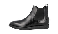 Prada Men's Black welt-sewn Leather Half-Boot 2TE114