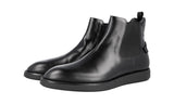 Prada Men's Black welt-sewn Leather Half-Boot 2TE114