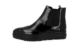 Prada Men's Black welt-sewn Leather Half-Boot 2TE127