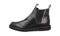 Prada Men's Black welt-sewn Leather Half-Boot 2TE128