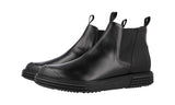 Prada Men's Black welt-sewn Leather Half-Boot 2TE128