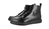 Prada Men's Black Brushed Spazzolato Leather Half-Boot 2TE129