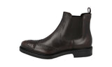 Prada Men's Brown welt-sewn Leather Half-Boot 2TE130