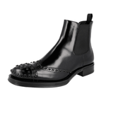 Prada Men's Black welt-sewn Leather Half-Boot 2TE131