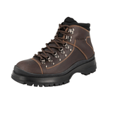 Prada Men's Brown Leather Brixxen Half-Boot 2TE145