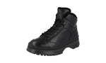 Prada Men's 2TE157 3A6N F0002 Heavy-Duty Rubber Sole Leather Half-Boot