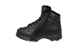 Prada Men's Black Leather Brixxen Shearling Half-Boot 2TE157