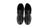 Prada Men's Black Leather Brixxen Croc Shearling Half-Boot 2TE158