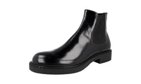 Prada Men's 2TE168 P39 F0002 welt-sewn Leather Half-Boot