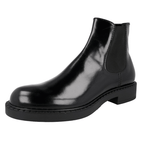 Prada Men's Black welt-sewn Leather Half-Boot 2TE168
