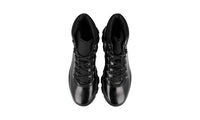 Prada Men's Black Brushed Spazzolato Leather Brixxen Half-Boot 2TE170