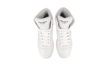 Prada Men's White Leather Downtown Cloud Nappa High-Top Sneaker 2TE193