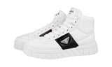 Prada Men's White Leather Padded Nappa High-Top Sneaker 2TE193