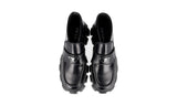 Prada Men's Black Brushed Spazzolato Leather Chocolate Monolith Business Shoes 2TE194