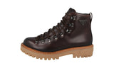 Prada Men's Brown Leather Brixxen Booties Winter Boots 2TE207