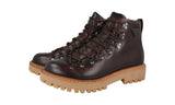 Prada Men's Brown Leather Brixxen Booties Winter Boots 2TE207