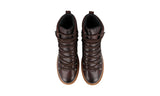 Prada Men's Brown Leather Brixxen Booties Winter Boots 2TE207