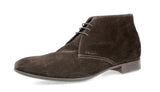 Prada Men's Brown Leather Lace-up Shoes 2TF001